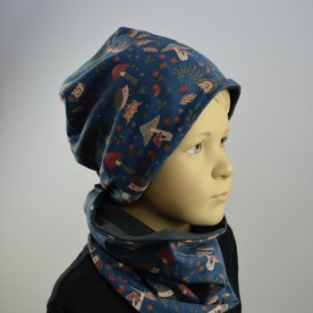 Tragefoto - Jerseyhaube und Loop, Igel und Pilze